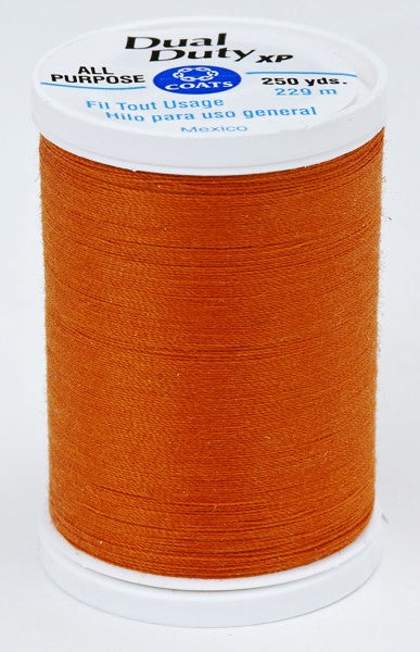Coats and Clark XP Dual Duty Polyester Thread 250yd Burnt Orange #7670