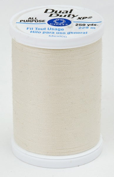 Coats and Clark XP Dual Duty Polyester Thread 250yd Cream #8020