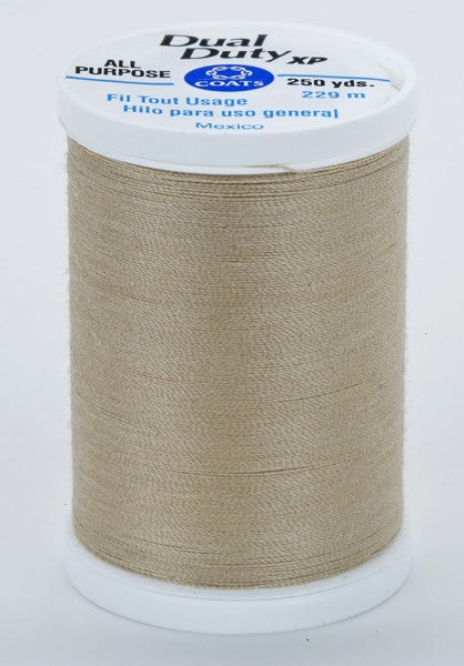 Coats and Clark XP Dual Duty Polyester Thread 250yd Beige #8040