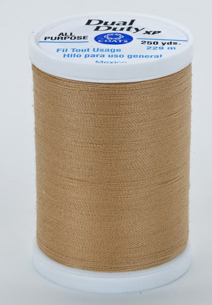 Coats and Clark XP Dual Duty Polyester Thread 250yd Tan #8120