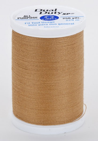 Coats and Clark XP Dual Duty Polyester Thread 250yd Golden Tan #8140