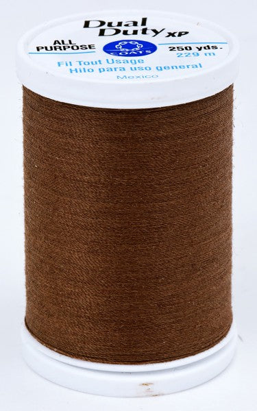 Coats and Clark XP Dual Duty Polyester Thread 250yd Brown Chestnut #8190