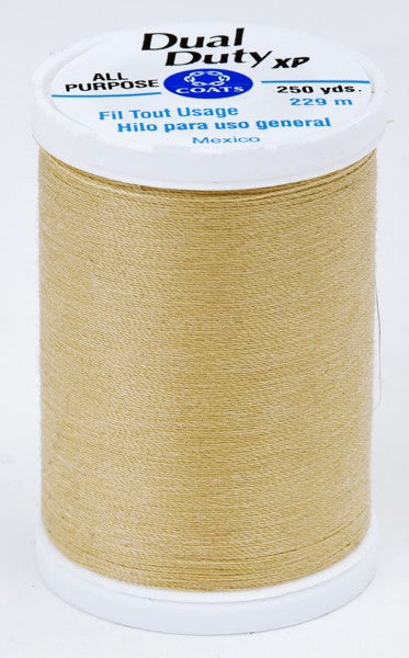 Coats and Clark XP Dual Duty Polyester Thread 250yd Light Camel #8220