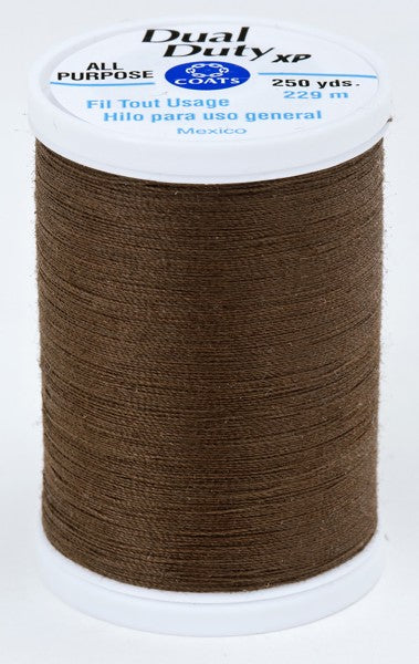 Coats and Clark XP Dual Duty Polyester Thread 250yd Seal Brown #8380