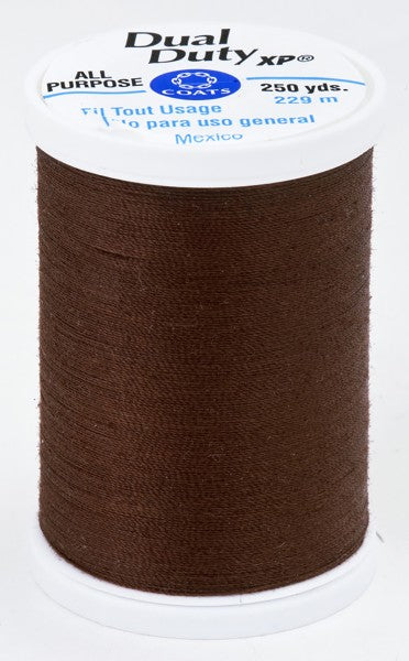 Coats and Clark XP Dual Duty Polyester Thread 250yd Dark Brown #8890