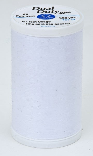 Coats and Clark XP Dual Duty Polyester Thread 500yd White #0100