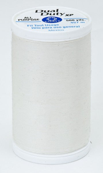 Coats and Clark XP Dual Duty Polyester Thread 500yd Winter White #0150