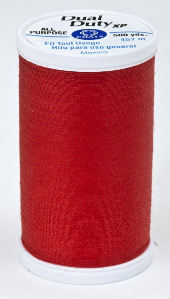 Coats and Clark XP Dual Duty Polyester Thread 500yd Atom Red #2160
