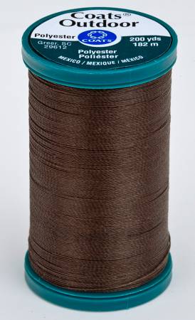 8890 Dark Brown - Coats Outdoor 12wt Polyester Thread