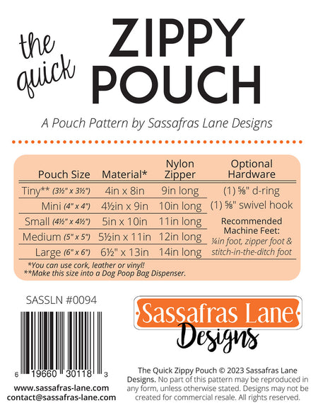 The Quick Zippy Pouch Pattern