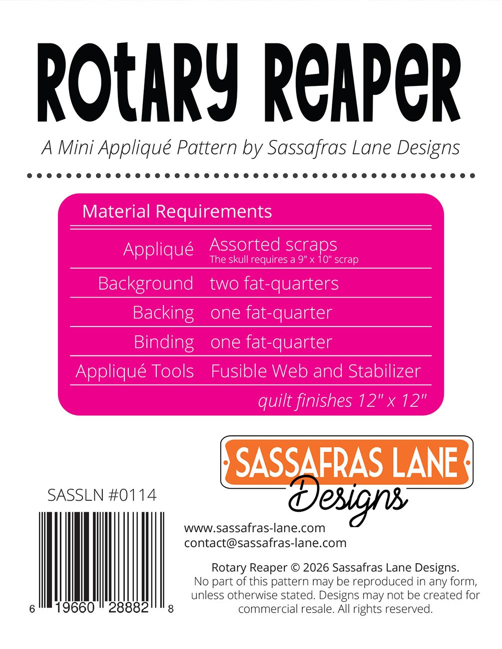 Rotary Reaper Mini Quilt