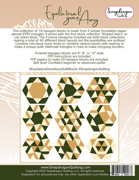 Equilateral Gone Awry Quilt Block Pattern