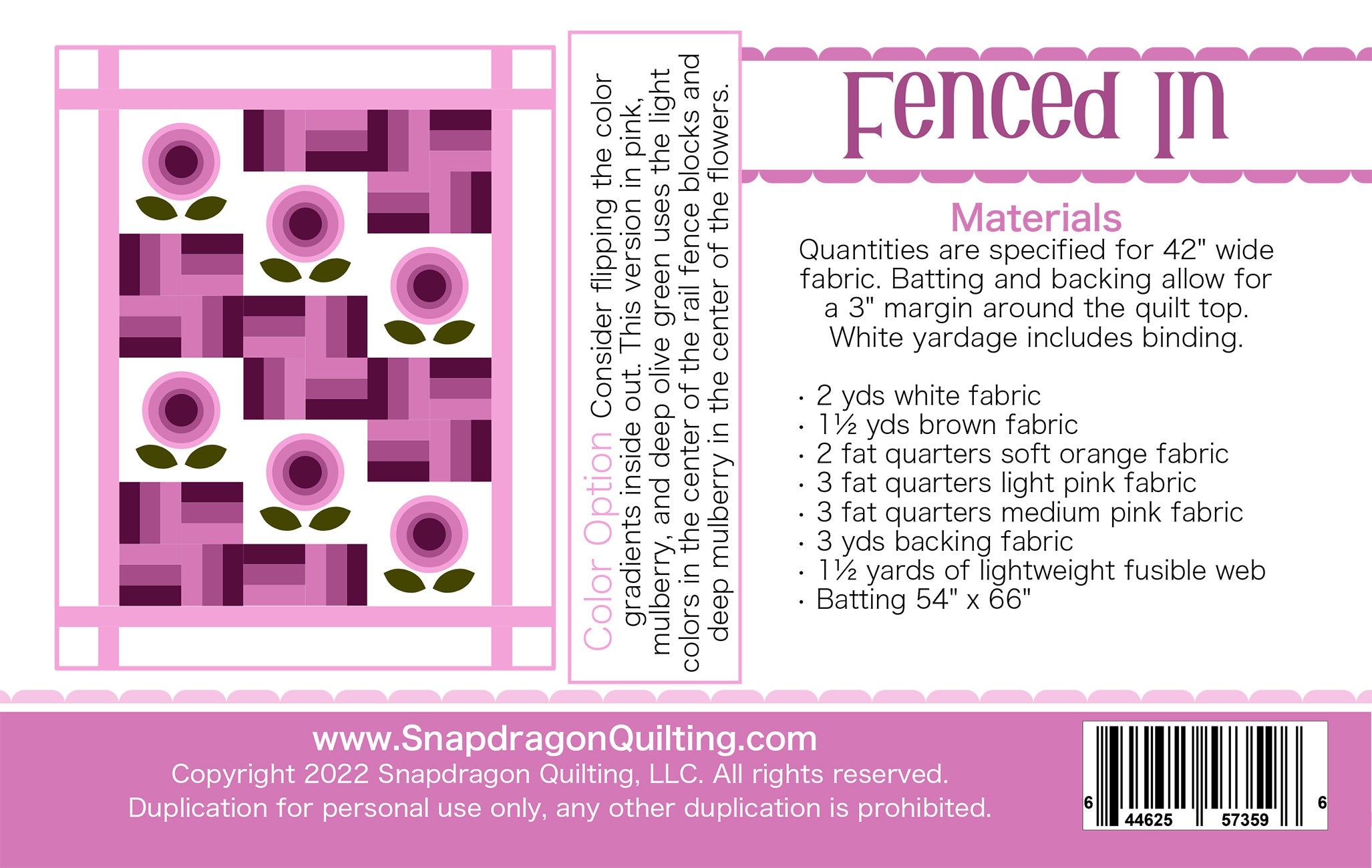 Fenced In Quilt Pattern
