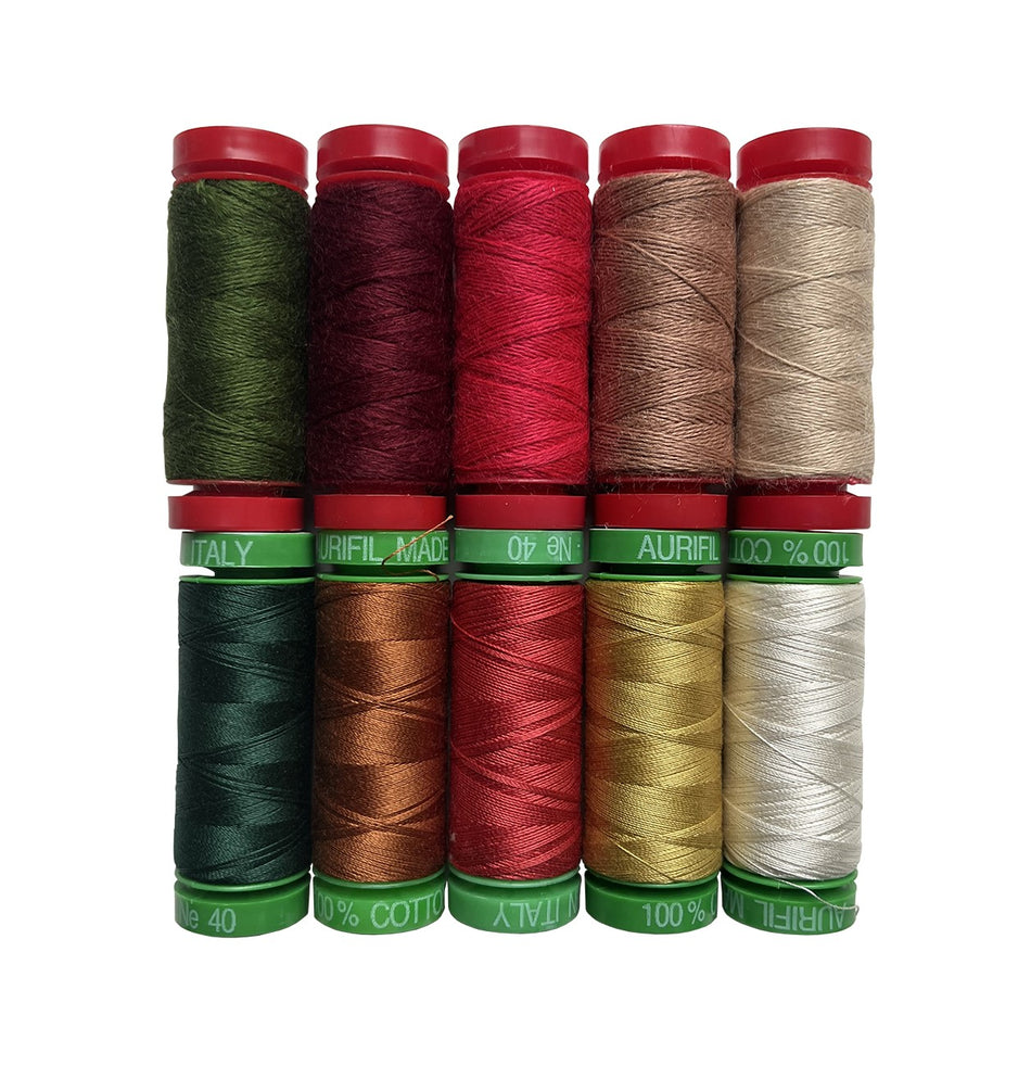 Spruce by Sharon Holland — Aurifil Thread Set, 10 Spools