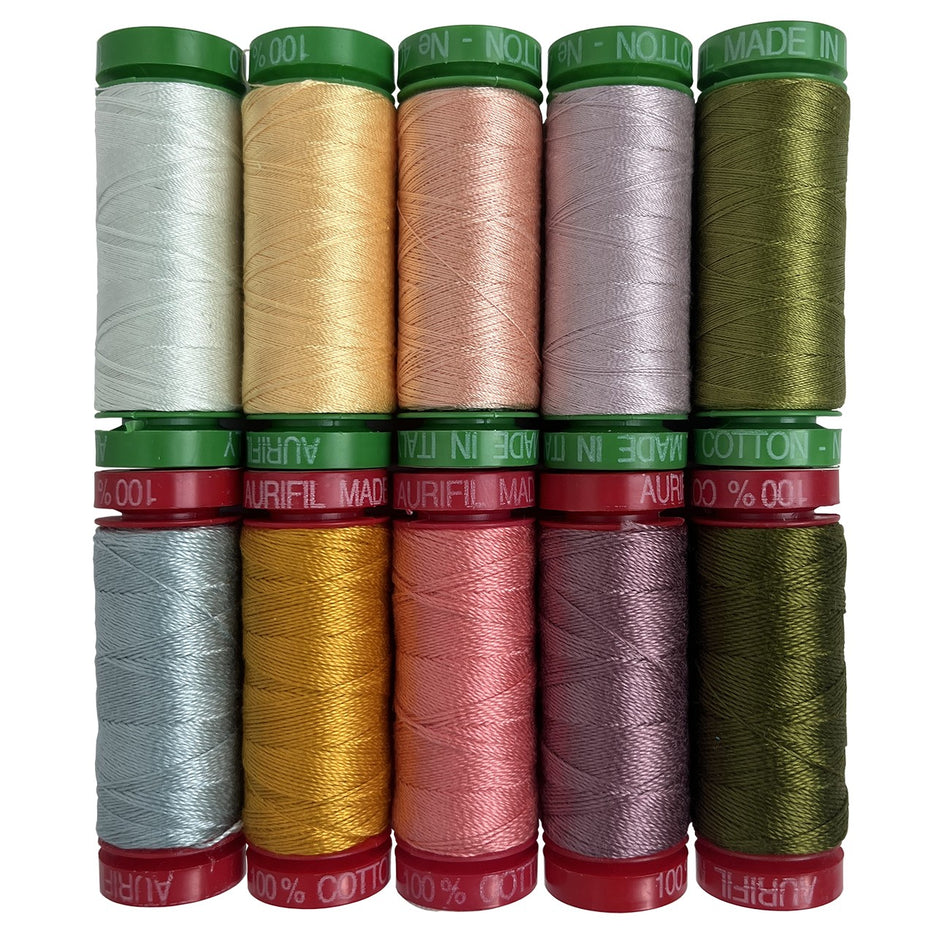 Midsummer Stitching by Sharon Holland — Aurifil Thread Set, 10 Spools