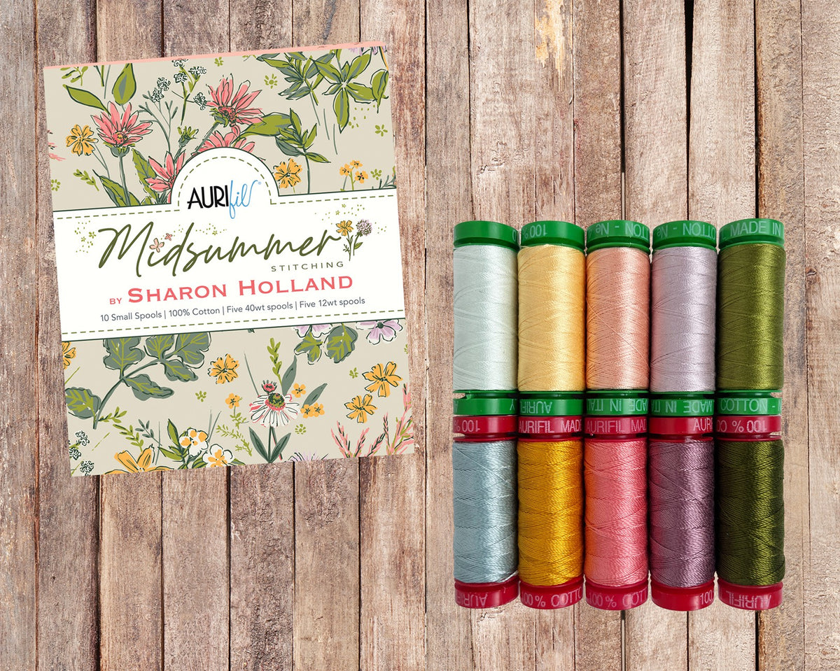 Midsummer Stitching by Sharon Holland — Aurifil Thread Set, 10 Spools