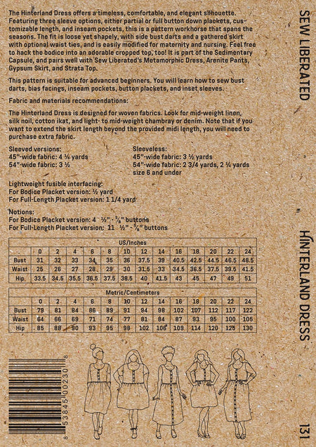 Hinterland Dress Sewing Pattern