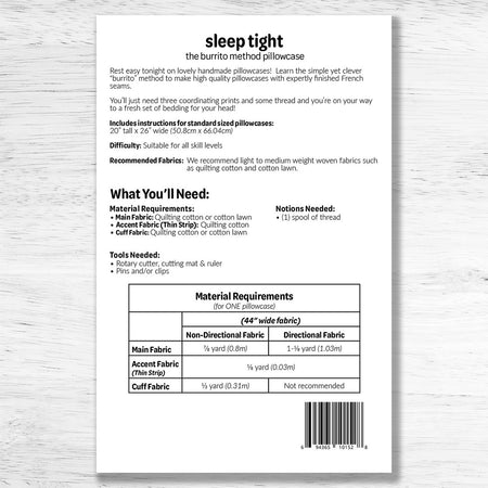 Sleep Tight Pillowcase Pattern