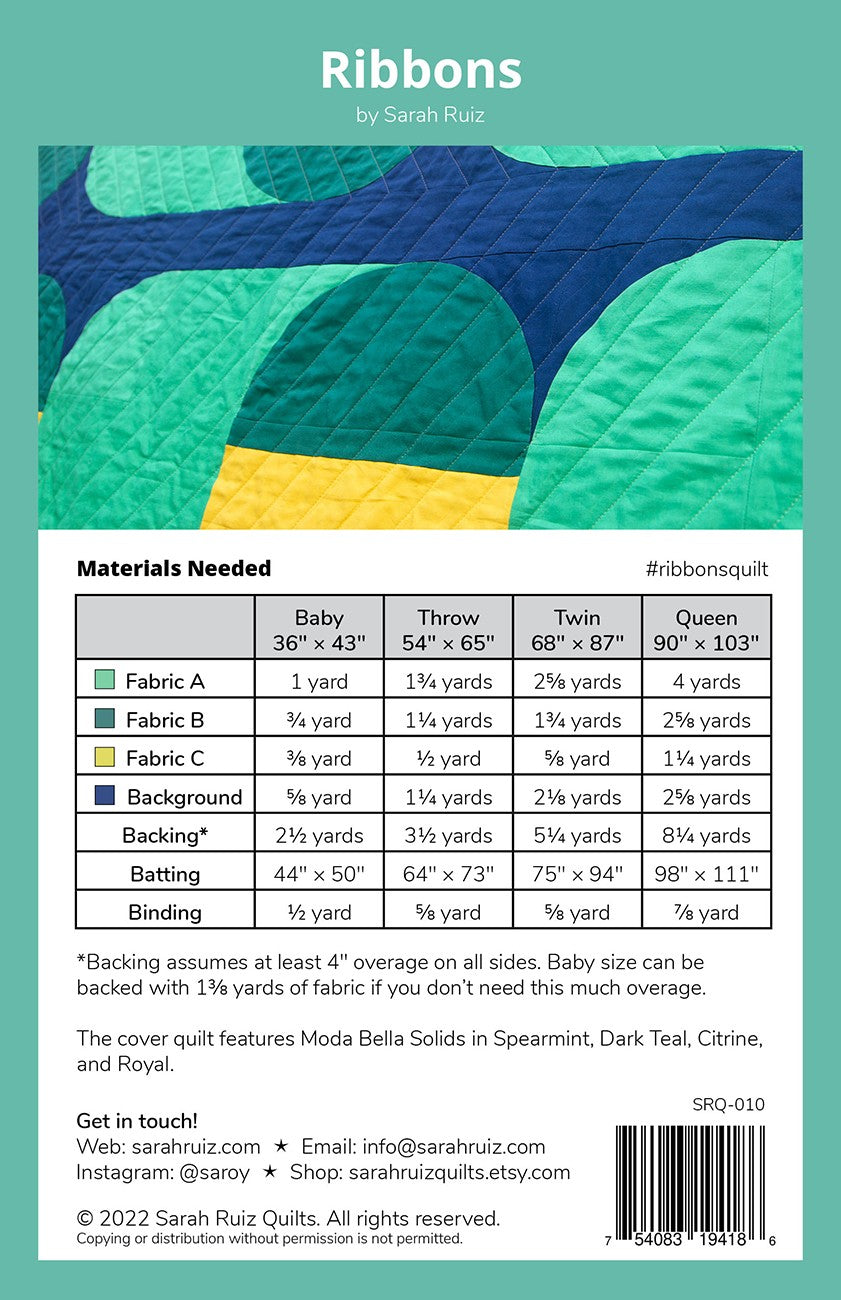 Ribbons Quilt Pattern