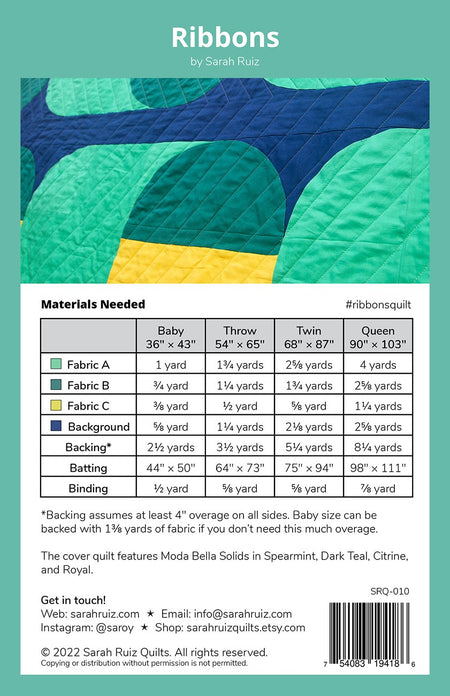 Ribbons Quilt Pattern
