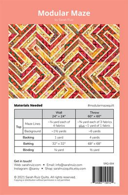 Modular Maze Quilt Pattern