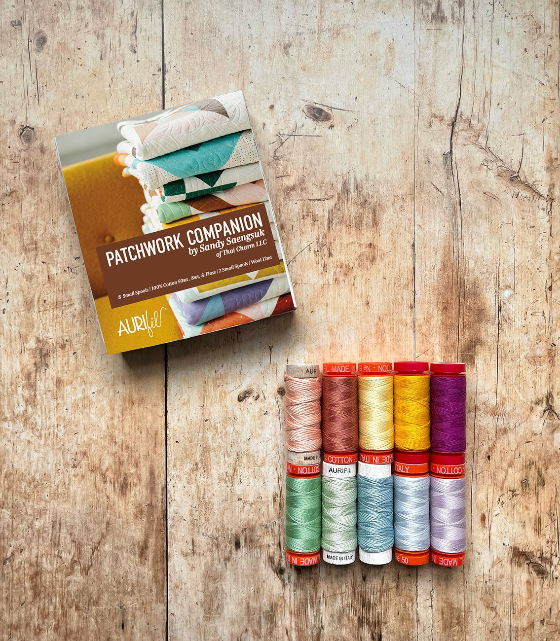 Patchwork Companion by Sandy Saengsuk — Aurifil Thread Set, 10 Spools