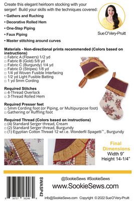 Caroline Christmas Stocking Serger Pattern