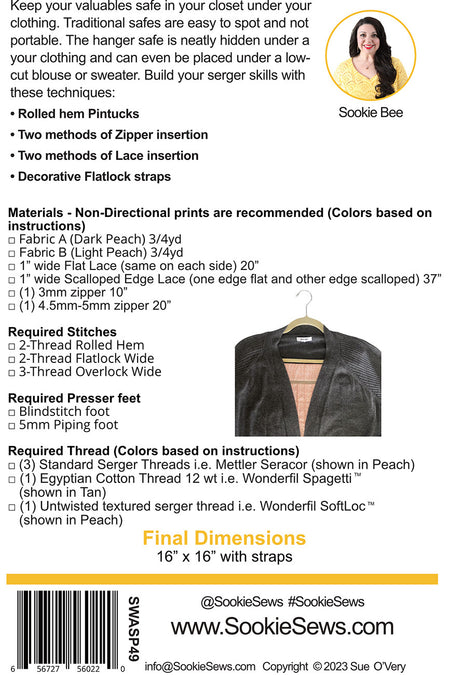 Hideaway Hanger Safer Serger Pattern