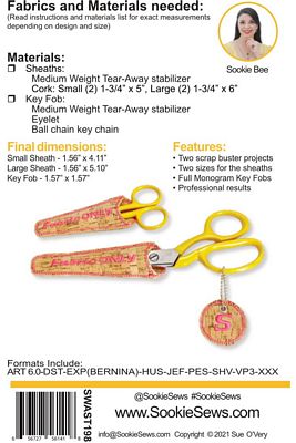 Shear Cork Sheaths and Monogram Key Fob Set ITH