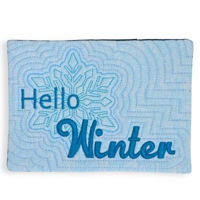 Winter Mug Rug & Coaster Set In-the-Hoop