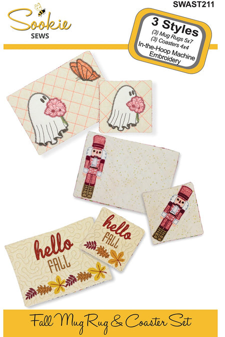 Fall Mug Rug & Coaster Set In-the-Hoop