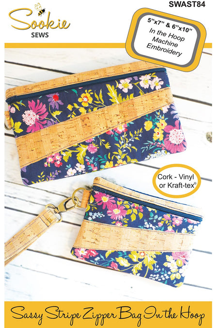 Sassy Stripe Zipper Bag - ITH