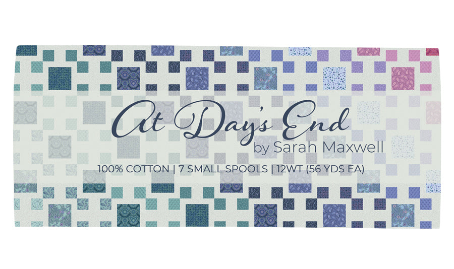 At Day's End by Sarah Maxwell — Aurifil 12wt Thread Set, 7 Spools
