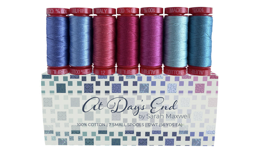 At Day's End by Sarah Maxwell — Aurifil 12wt Thread Set, 7 Spools