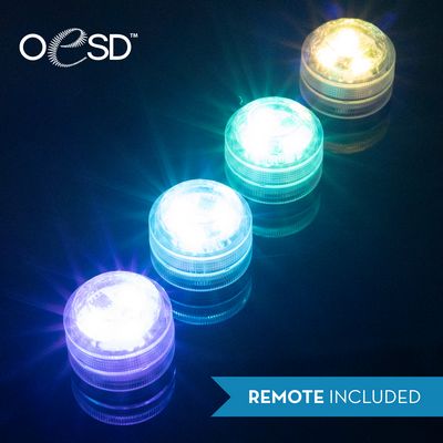 OESD Tealights Multi-Color with Remote 4 pk