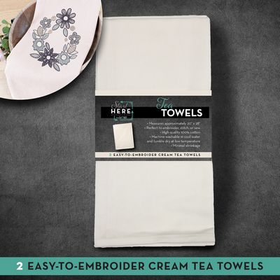 OESD Tea Towels 20in x 28in 2 pk