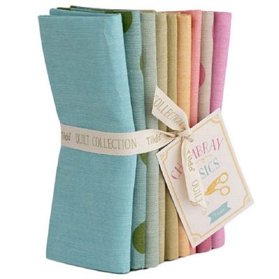 Tilda Seasonal Chambray Fat Quarter Bundle Spring Pastels