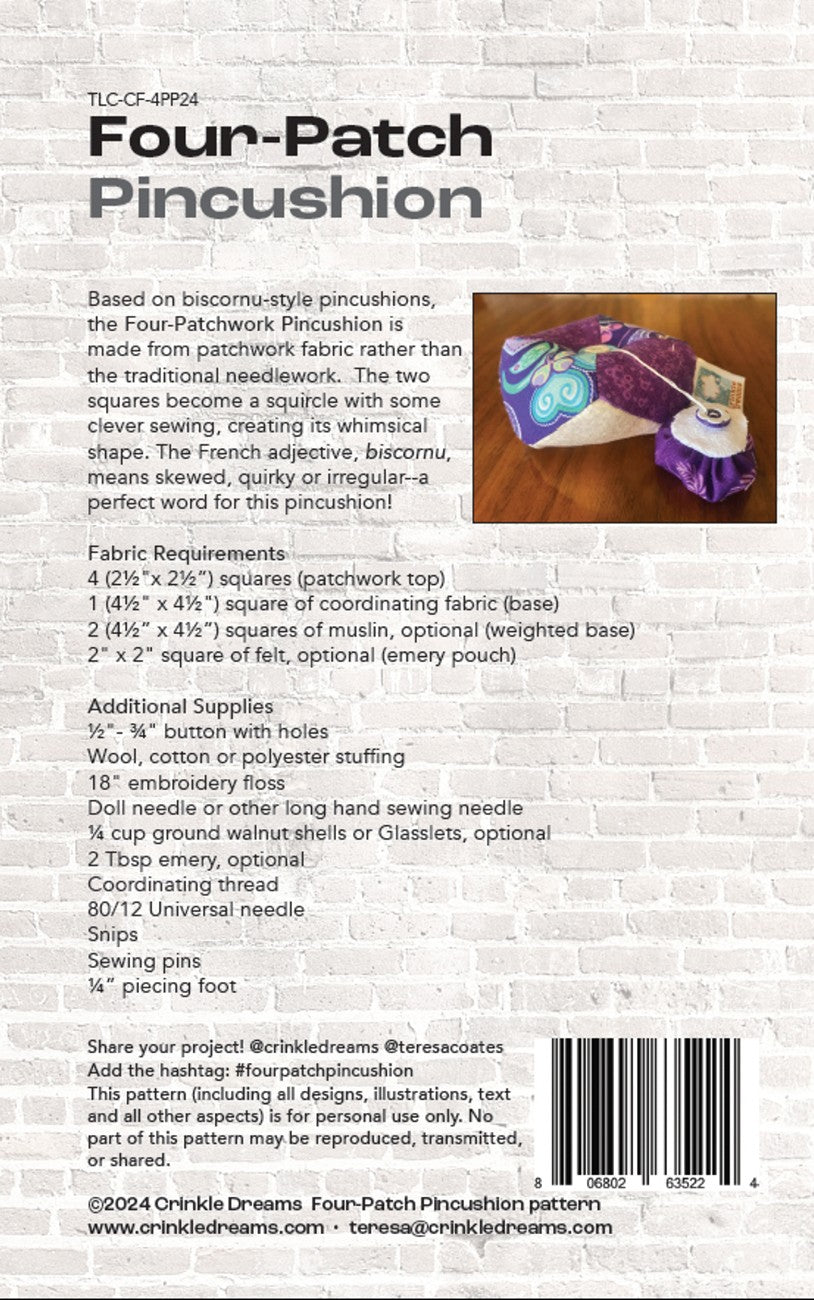 Four-Patch Pincushion Pattern