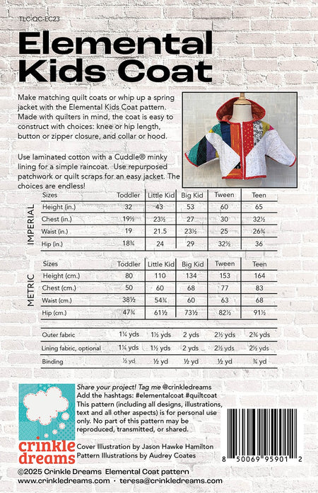 Elemental Kids Coat Pattern