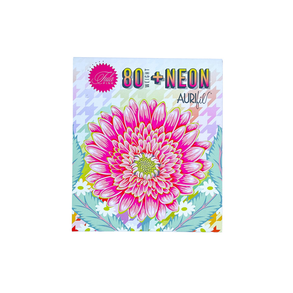Aurifil Neon by Tula Pink 80wt Thread Set