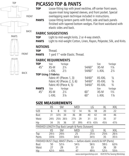 Picasso Top & Pants Pattern