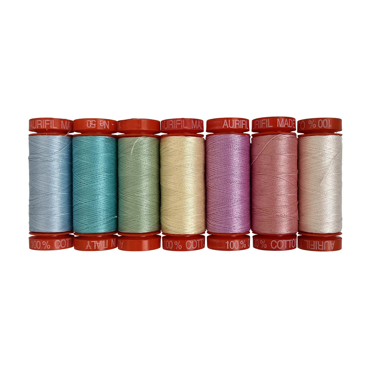 Hilos de Alegría by Vickeidy Plybon — Aurifil 50wt Thread Set, 7 Spools
