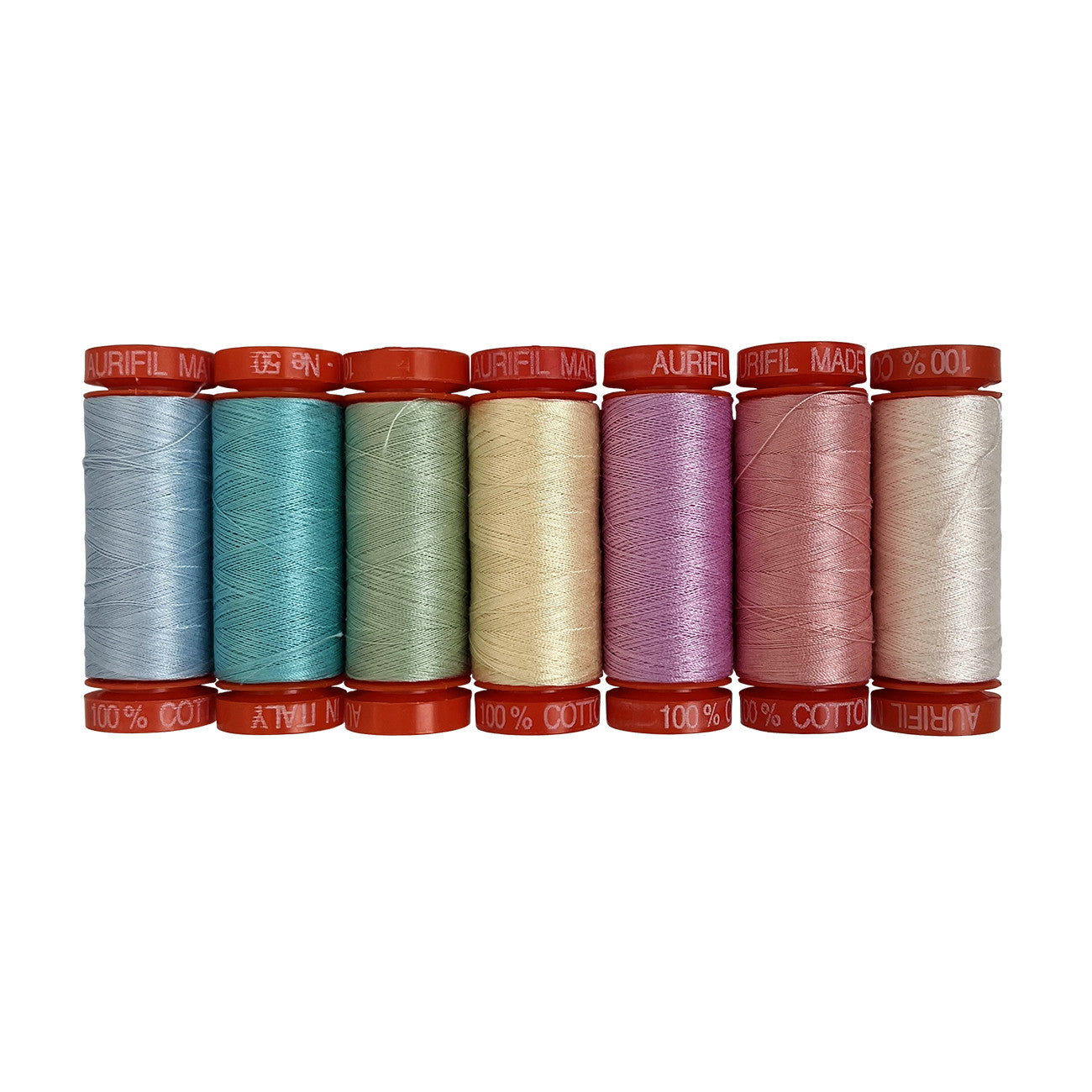 Hilos de Alegría by Vickeidy Plybon — Aurifil 50wt Thread Set, 7 Spools