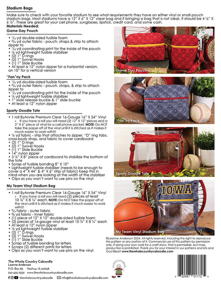 Stadium Bags Pattern