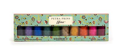 Wonderfil Petra Prins Efina 60wt cotton thread pack, Promenade collection, 10 spools