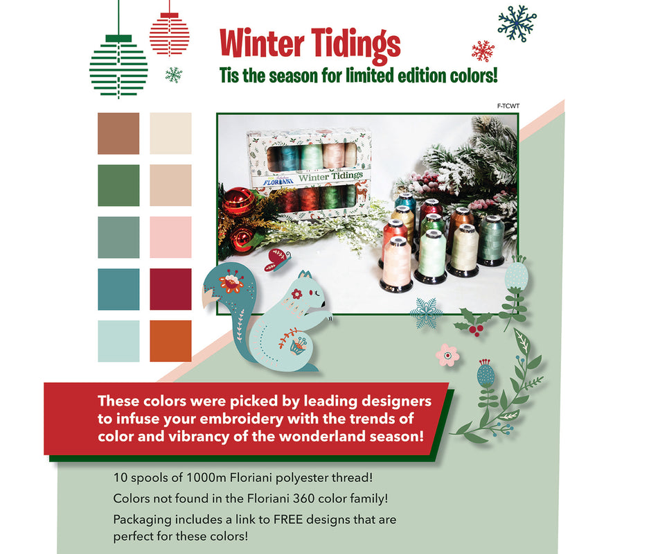 Floriani Winter Tidings Thread Set With Free Designs F-TCWT