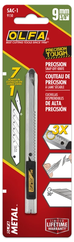 Olfa 9mm SAC-1 Stainless Steel Graphics Knife