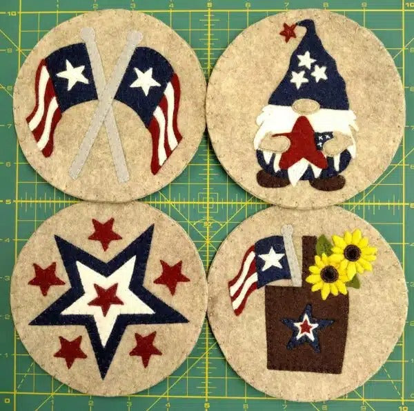 Patriotic DIY Felt Coaster Kit
