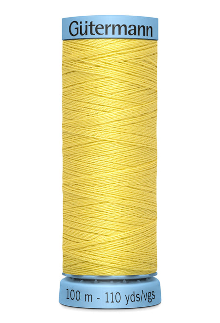 Gutermann 30wt Silk Thread 0580 Yellow 110yd