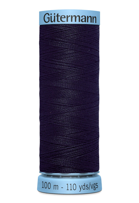 Gutermann 30wt Silk Thread 0665 Licorice 110yd